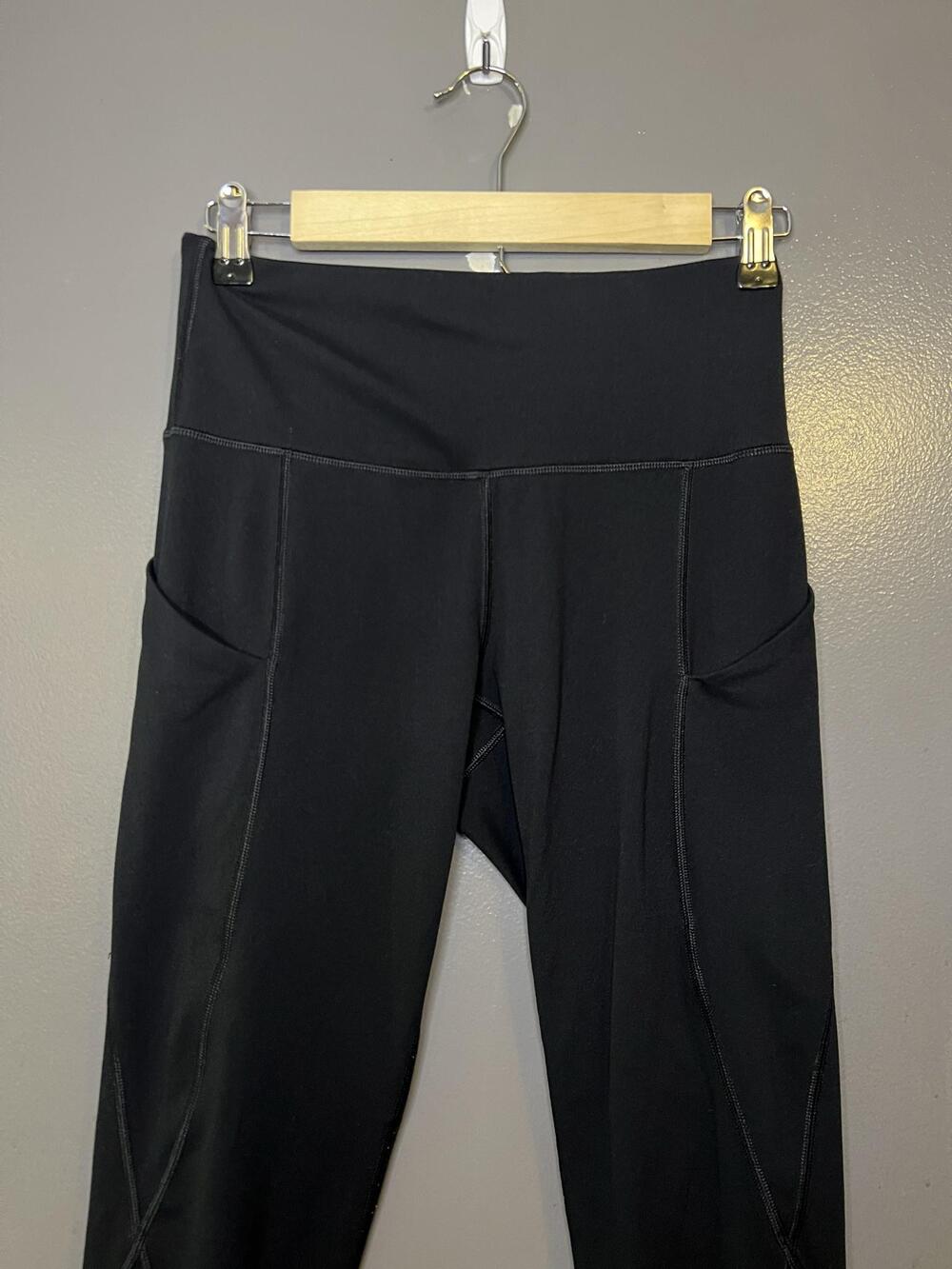 Ewedoos High Rise Pocket Leggings Womens Small Black Ankle Yoga Athletic Pants
